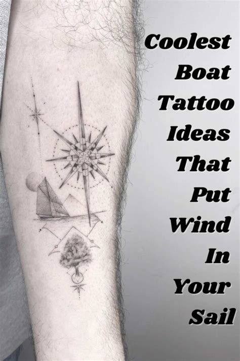 pontoon tattoo|Coolest Boat Tattoo Ideas That Put Wind In Your Sail